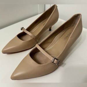 New Vionic Minnie Kitten Heel - Nude Leather